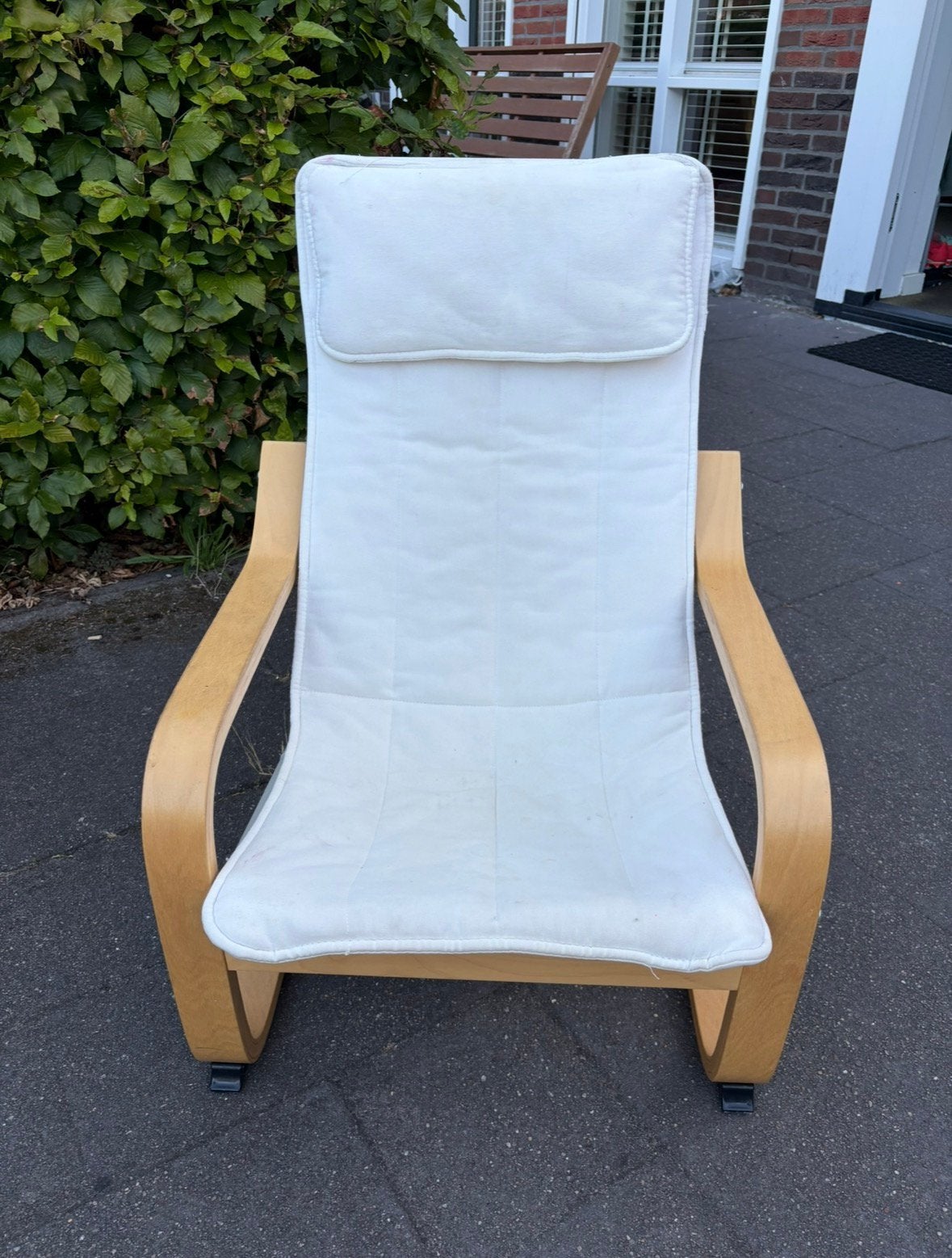 IKEA - kinderstoel Poang - wit / crème, Kinderen en Baby's, Ophalen, Gebruikt, Stoel(en)