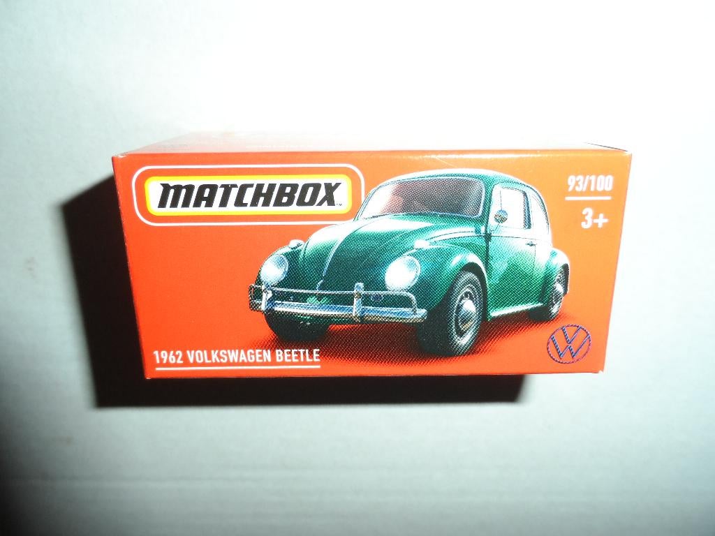 Matchbox - '62 Volkswagen Beetle - VW Kever (donker-groen), Hobby en Vrije tijd, Modelauto's | Overige schalen, Nieuw, Auto, Ophalen of Verzenden