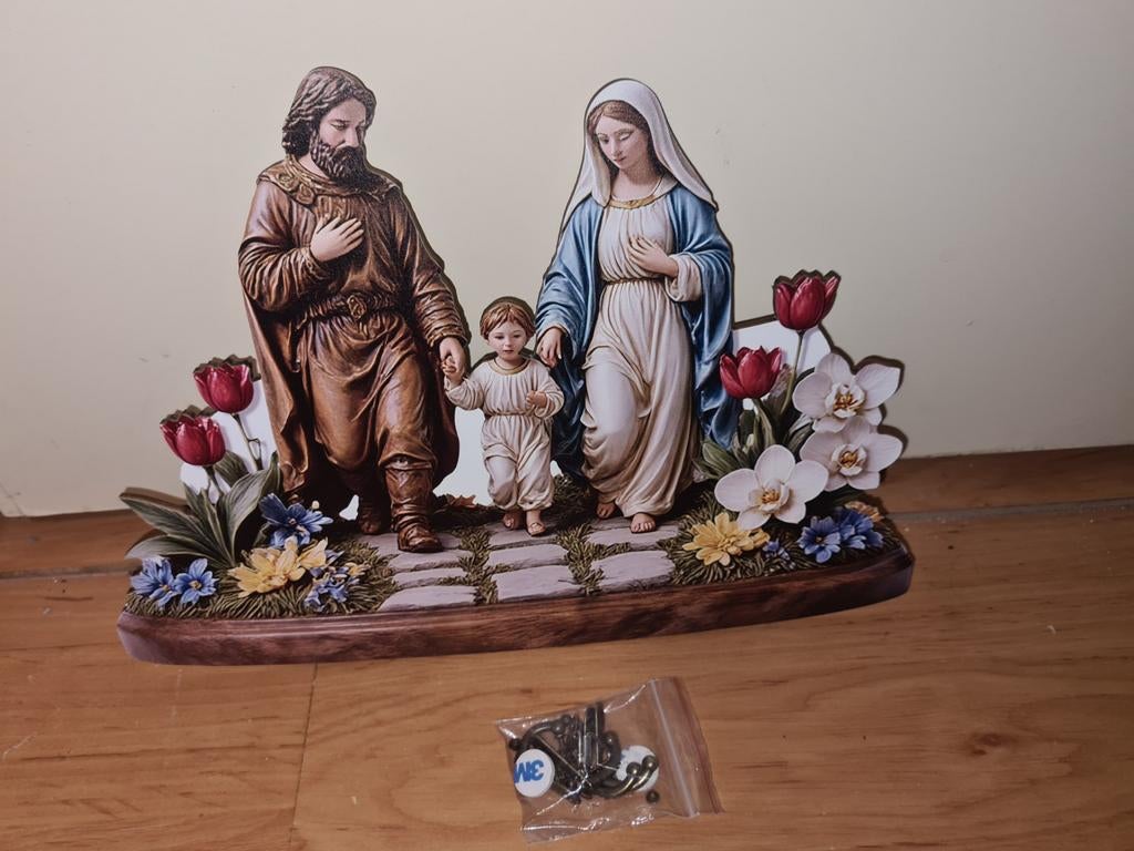 Maria kapstok - Heilige Familie decoratie met haken, Huis en Inrichting, Woonaccessoires | Kapstokken, Overige materialen, Gebruikt