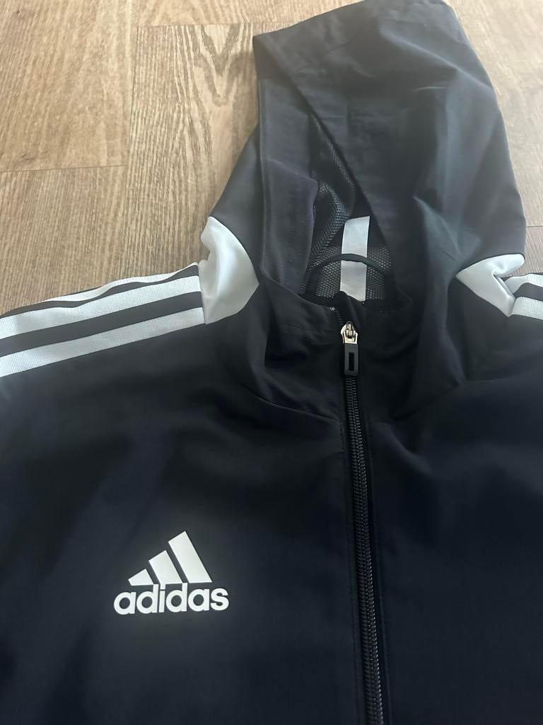 Adidas trainingsjack, Zwart, Ophalen of Verzenden, Zo goed als nieuw, Algemeen
