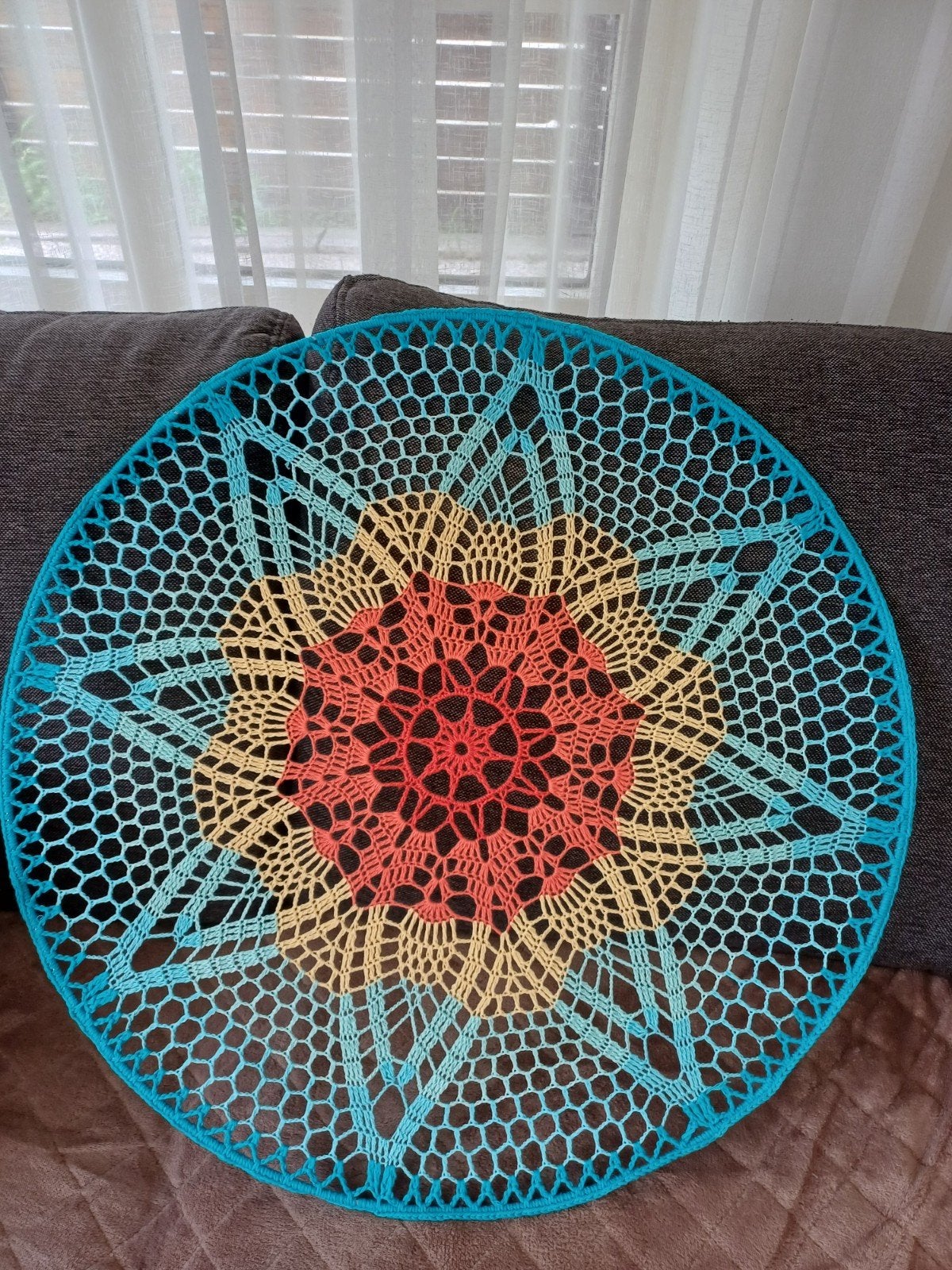 gehaakte mandala 60 cm, Ophalen of Verzenden, Nieuw