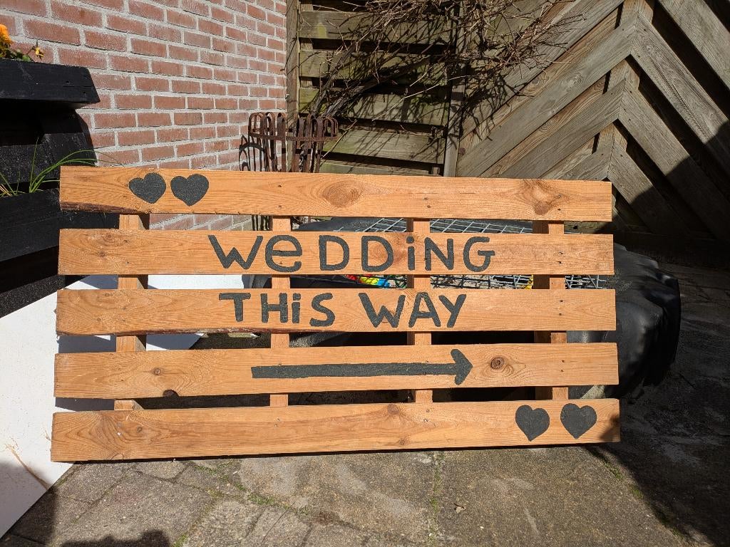 Ontzettend leuk bord voor een bruiloft bruiloft, Ophalen, Zo goed als nieuw, Versiering, Geboorte of Huwelijk