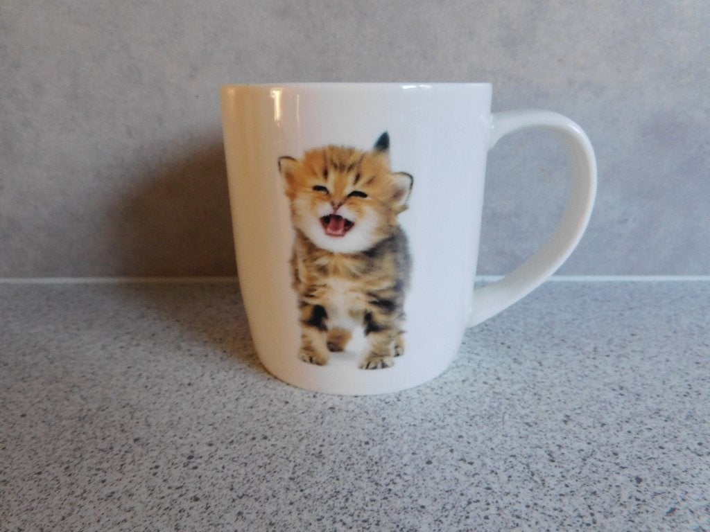 Mok 9x8 cm. Kat Kitten Animal Friends, Overige merken, Zo goed als nieuw, Overige stijlen, Porselein