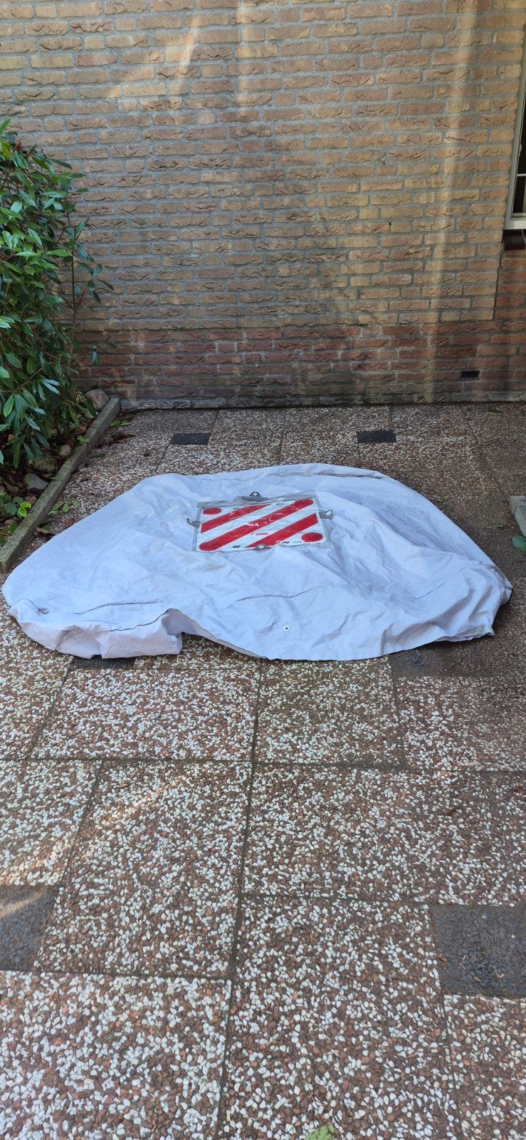 Hindermann fietsenhoes met los markeringsbord caravan/camper, Ophalen of Verzenden, Gebruikt