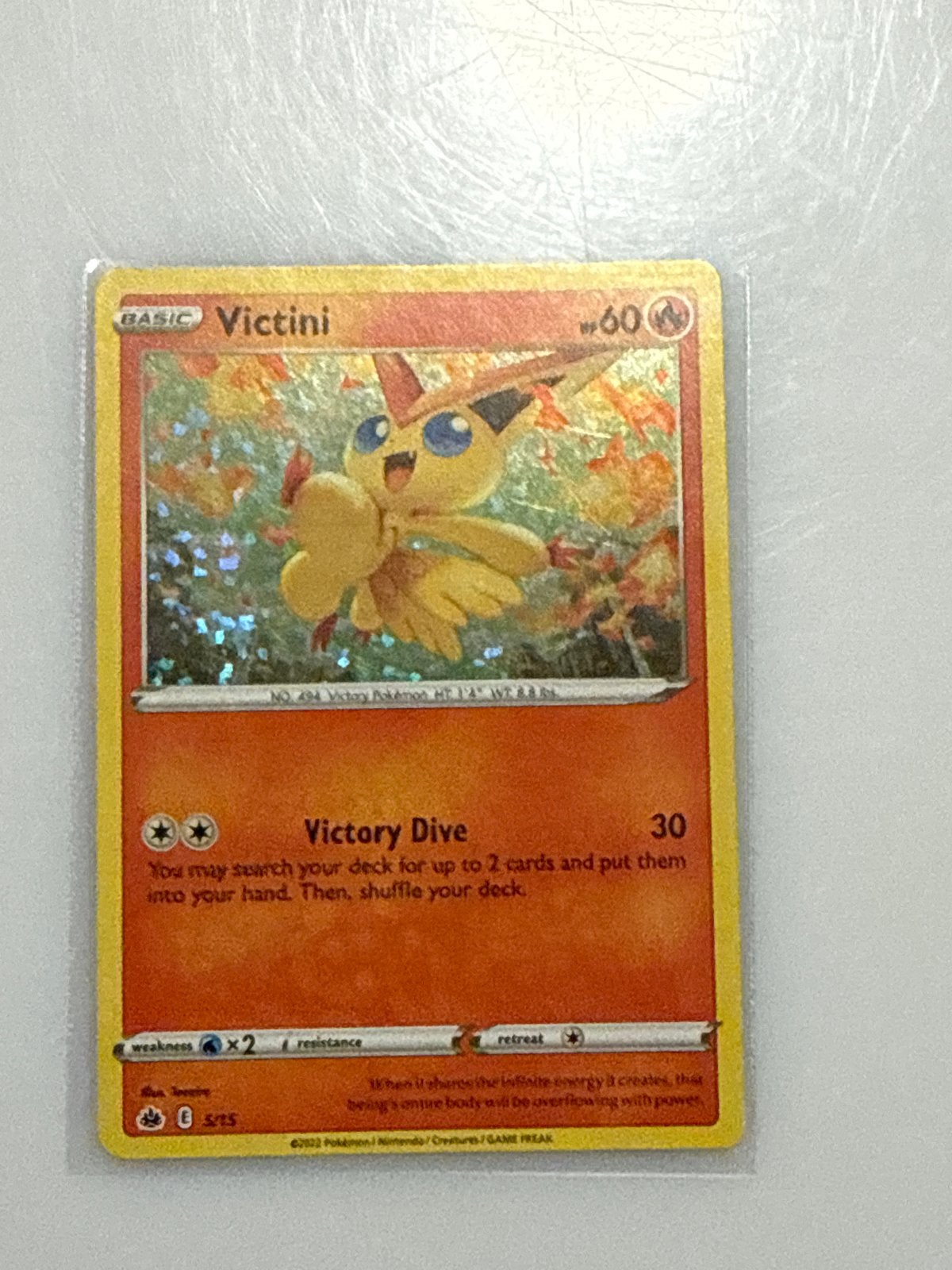 Victini Pokémon kaart - McDonald's promo, Ophalen of Verzenden, Zo goed als nieuw, Losse kaart, Foil