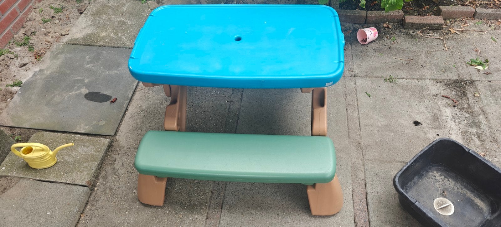 Step2 Kinder picknicktafel - Ideaal voor buiten spelen!, Tuin en Terras, Picknicktafels, Overige materialen, Gebruikt, Rechthoekig