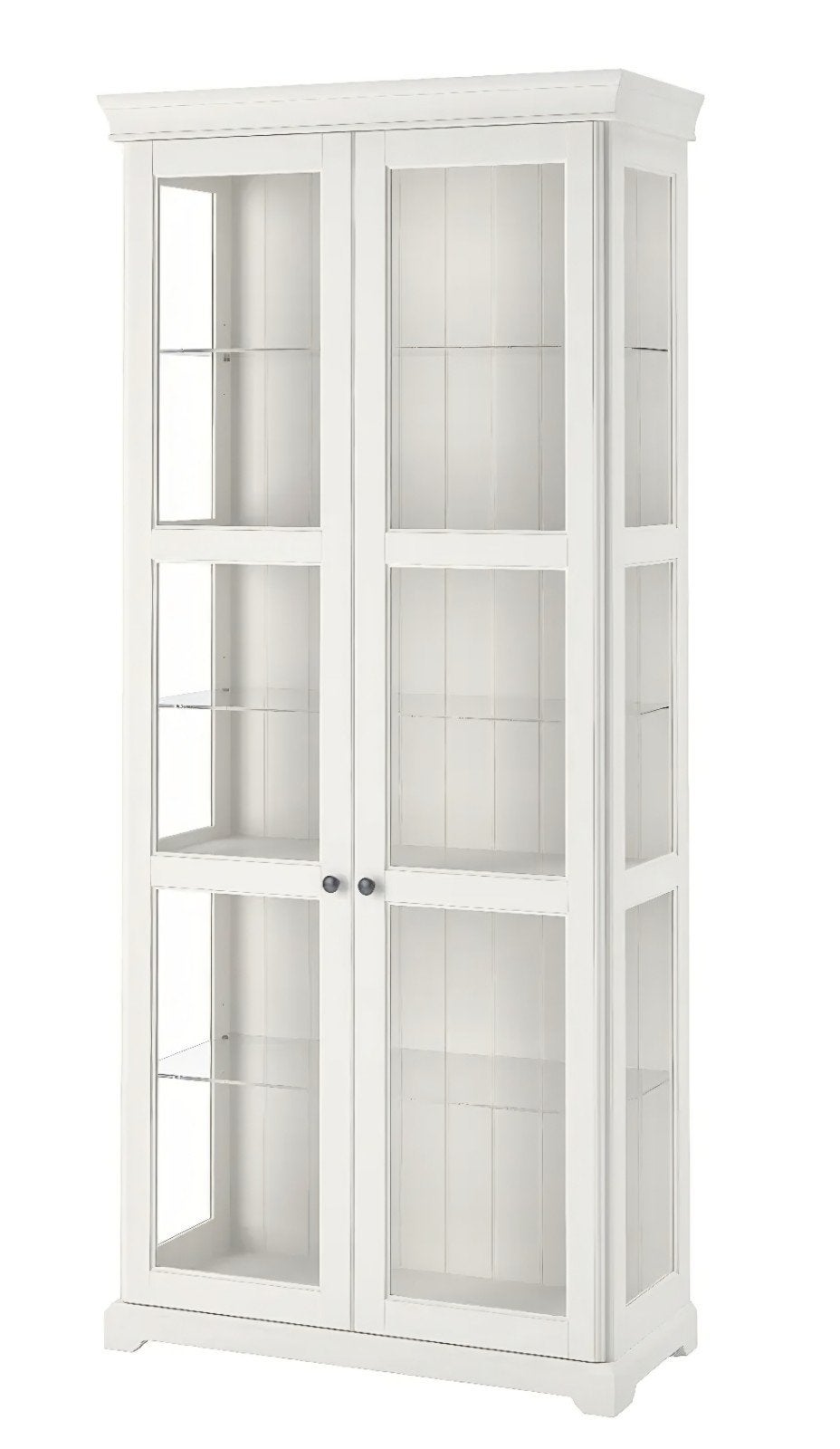 IKEA Liatorp Vitrinekast Wit met Verlichting, Ophalen, Met deur(en), 200 cm of meer, Overige houtsoorten