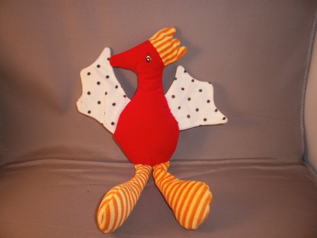Ikea vogel kackel rood/oranje geel gestreepte poten knisper, Overige typen, Ophalen of Verzenden, Zo goed als nieuw, Middelgroot (20 tot 80 cm)