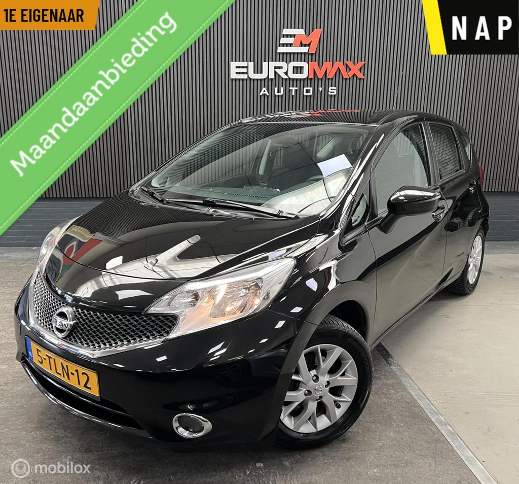 Nissan Note 1.2 Connect - 1e Eigenaar - Nav - Airco - NAP, Euro 5, Stof, Zwart, Start-stop-systeem