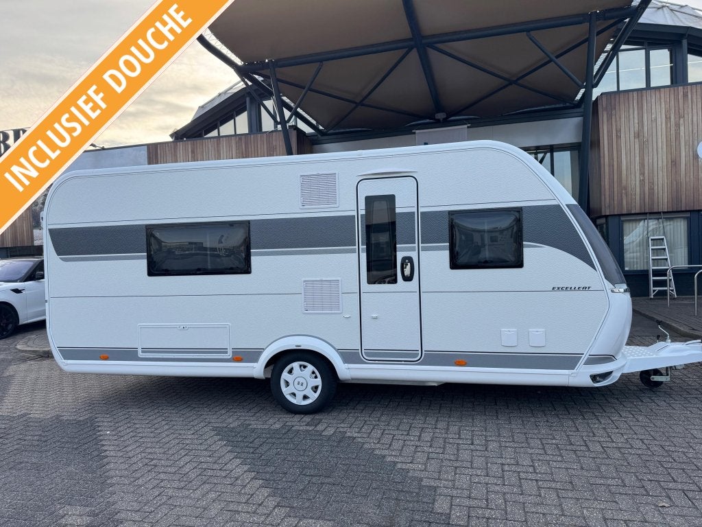 Hobby Excellent 540 WFU 2026 MEGA KORTING € 2690,-!, Caravans en Kamperen, Schokbreker, Standaardzit, Bedrijf, 6 tot 7 meter