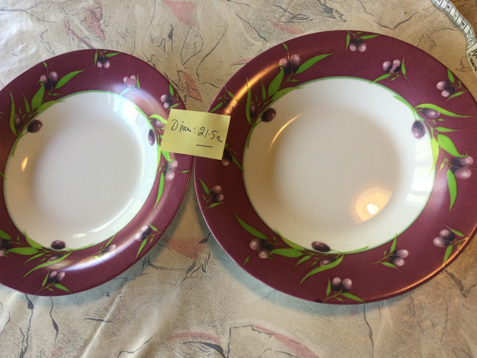 2 x prachtige kleur Luminarc diep borden Diam 21,5 cm. Nieuw, Nieuw, Ophalen of Verzenden, Bord(en), Overige stijlen
