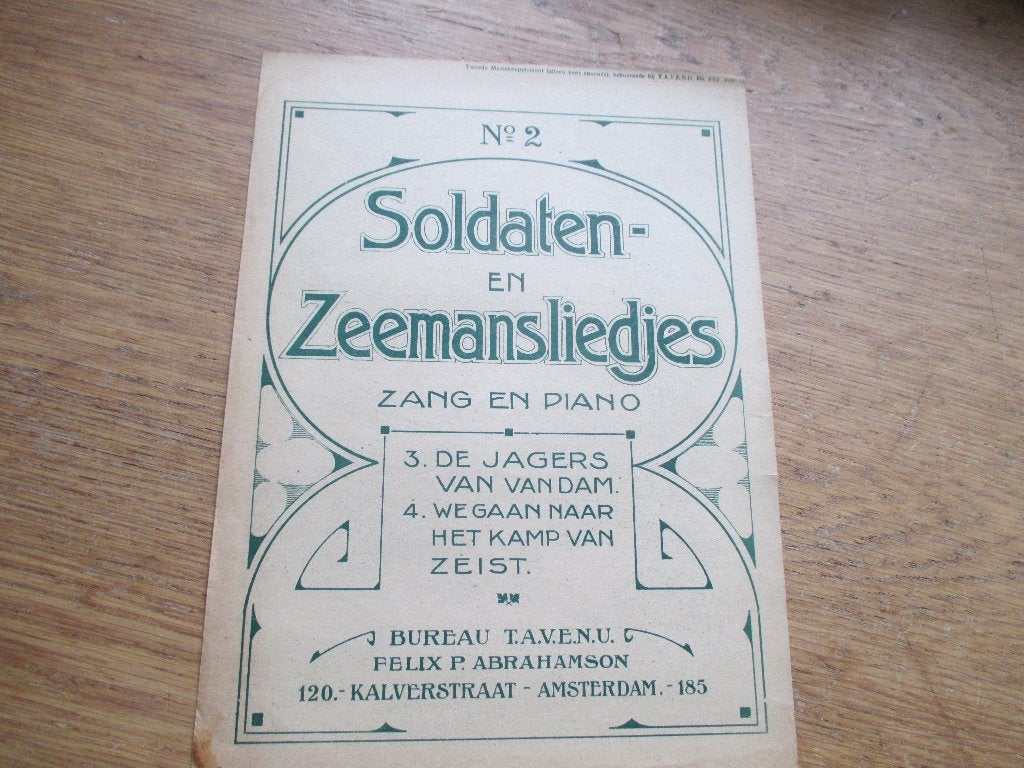 Soldaten- en Zeemansliedjes - Zang en Piano, Zang, Gebruikt, Overige genres, Overige soorten
