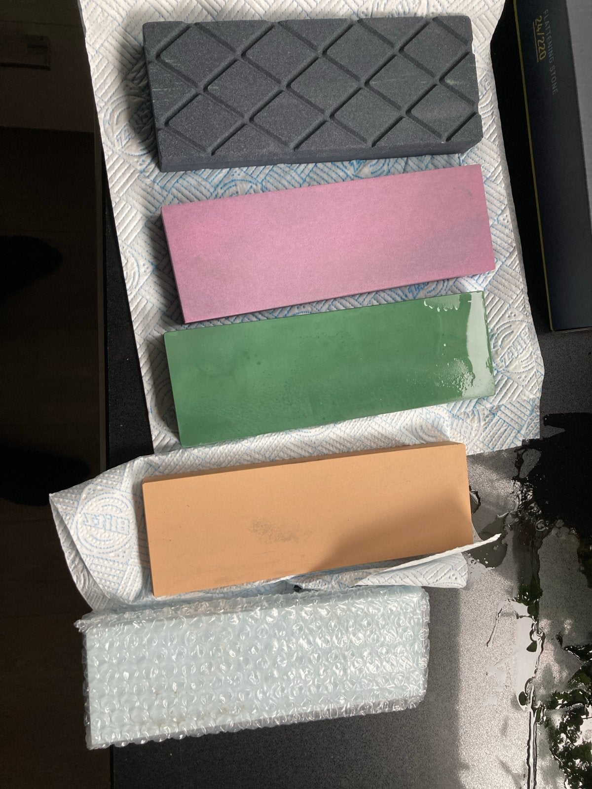 Skerper proffesional slijpstenen set met flattening stone, Ophalen of Verzenden, Gebruikt