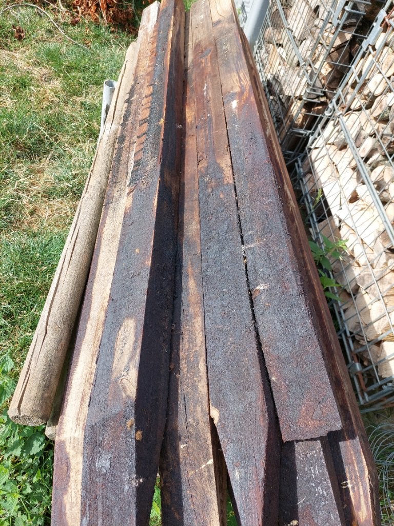 Houten palen, Tuin en Terras, Palen, Balken en Planken, Ophalen, Gebruikt, 180 tot 250 cm, Palen