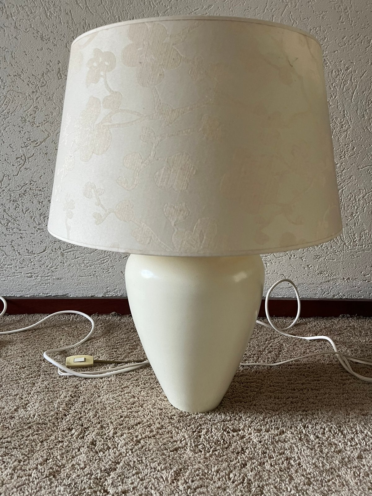 Schemerlamp creme kleur, Ophalen, Gebruikt, Schemerlamp