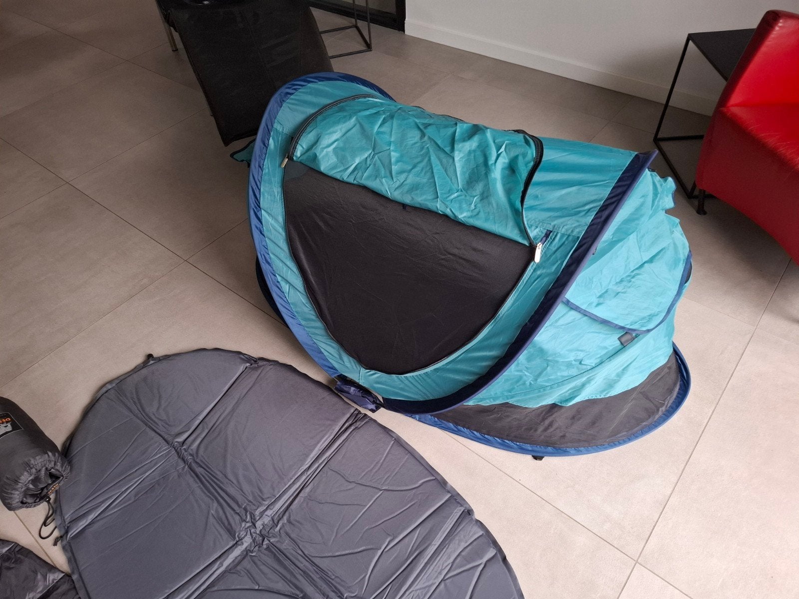 Deryan Peuter Luxe Reisbedje met Slaapzak en Matje, Ophalen of Verzenden, Zo goed als nieuw