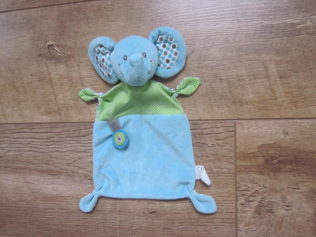 Nicotoy Simba Toys groen zacht pluche knuffeldoek olifant, Kinderen en Baby's, Speelgoed | Knuffels en Pluche, Ophalen of Verzenden
