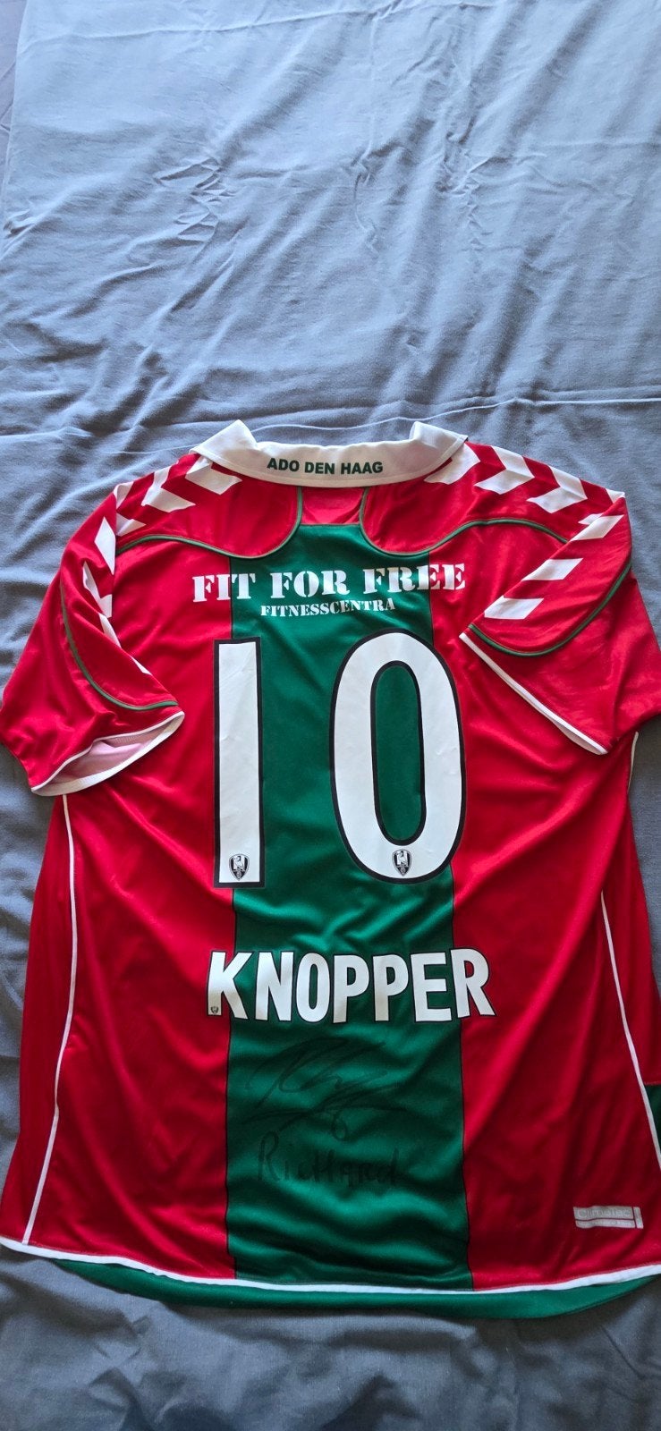 ADO DENHAAG Matchworn shirt Richard knopper, Sport en Fitness, Maat XL, Ophalen, Zo goed als nieuw, Shirt