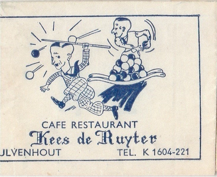 Kees de Ruyter Ulvenhout - biljart biljartbal keu, Verzamelen, Ophalen of Verzenden