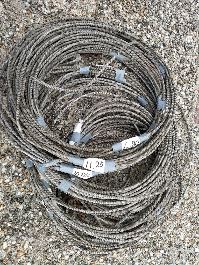 Staalkabel roestvrij, Ophalen, Gebruikt