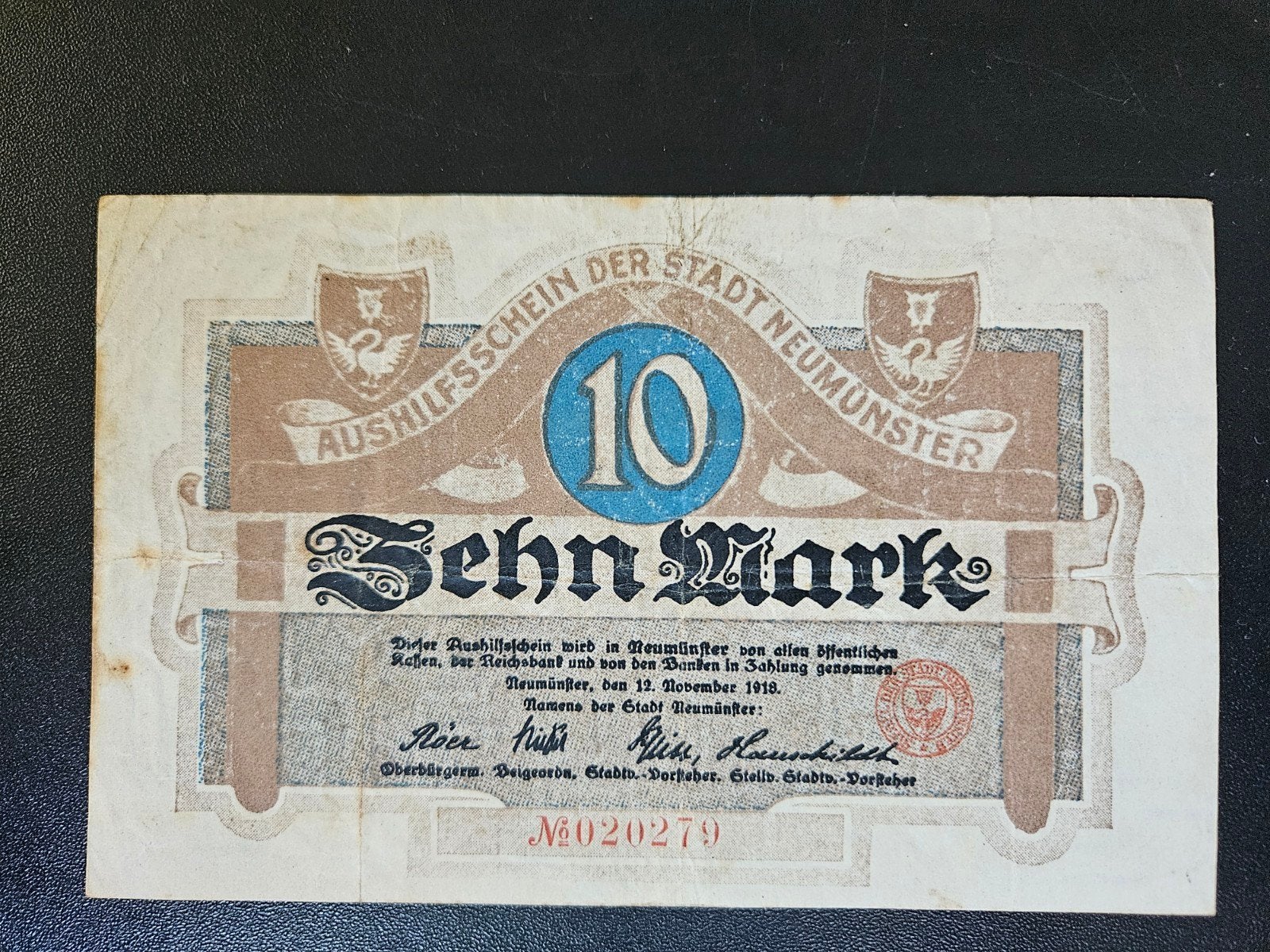 Duitsland NEUMÜNSTER Schleswig-Holstein 1918, Postzegels en Munten, Bankbiljetten | Europa | Niet-Eurobiljetten, Ophalen of Verzenden