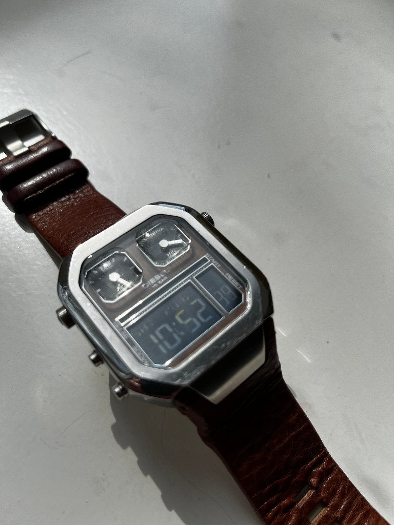 DIESEL horloge DZ-7064, Verzenden, Gebruikt, Leer, Overige merken