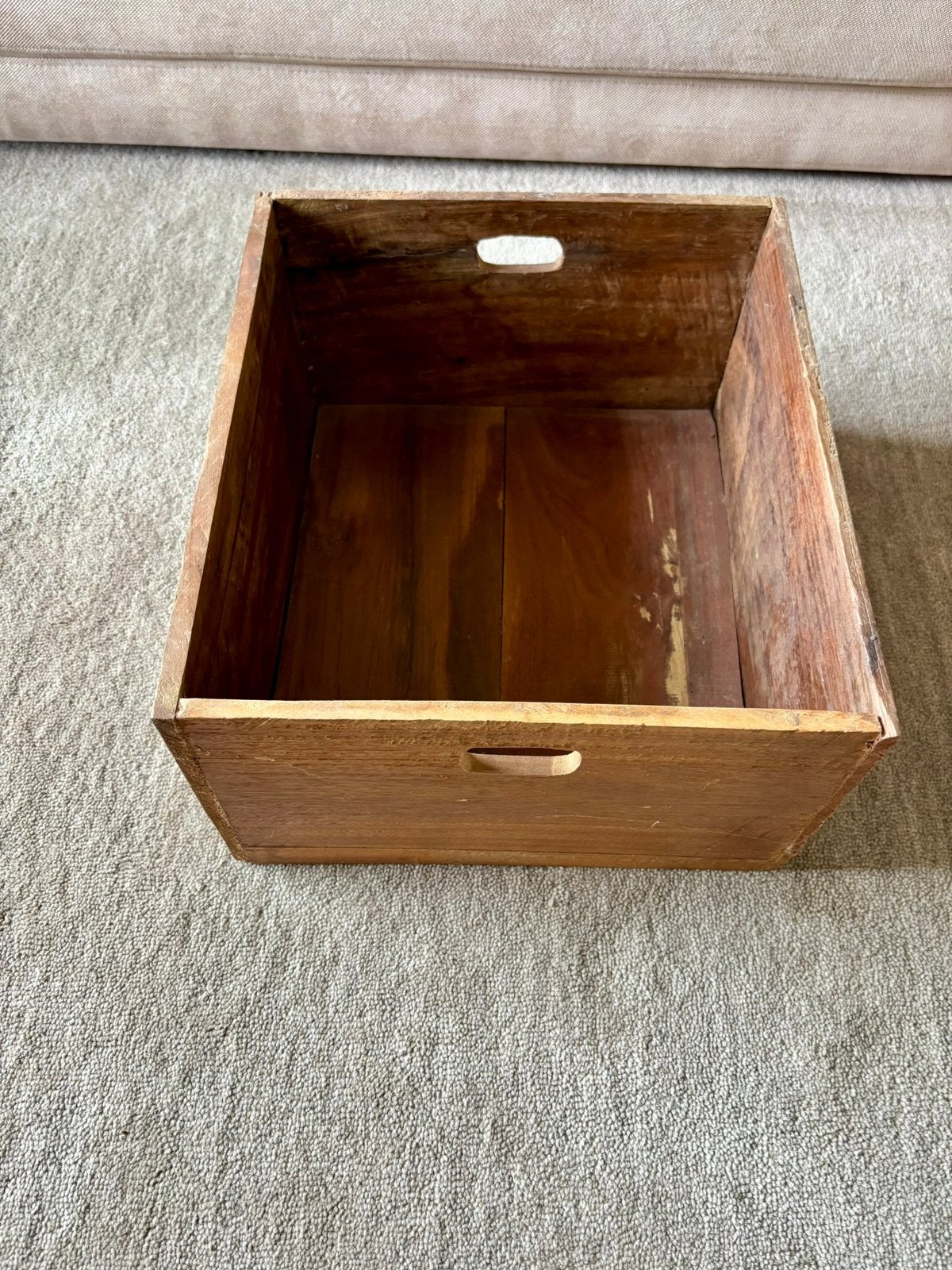 Houten krat met handvatten, Minder dan 50 cm, 50 tot 100 cm, Ophalen of Verzenden, Zo goed als nieuw