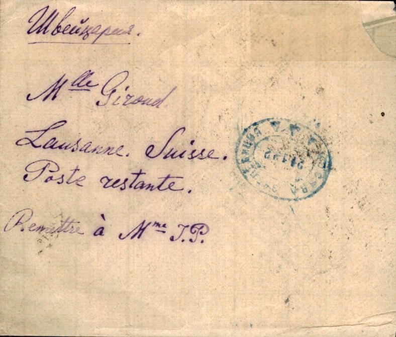 Rusland - Zwitserland - Frankering - 1922, Postzegels en Munten, Brieven en Enveloppen | Buitenland, Verzenden, Envelop