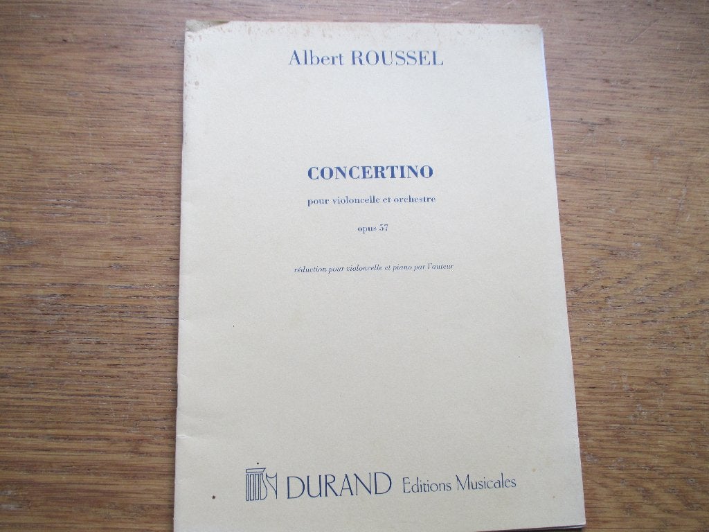 ALBERT ROUSSEL - CONCERTINO - OPUS 57 - CELLO EN PIANO, Cello, Klassiek, Ophalen of Verzenden, Zo goed als nieuw