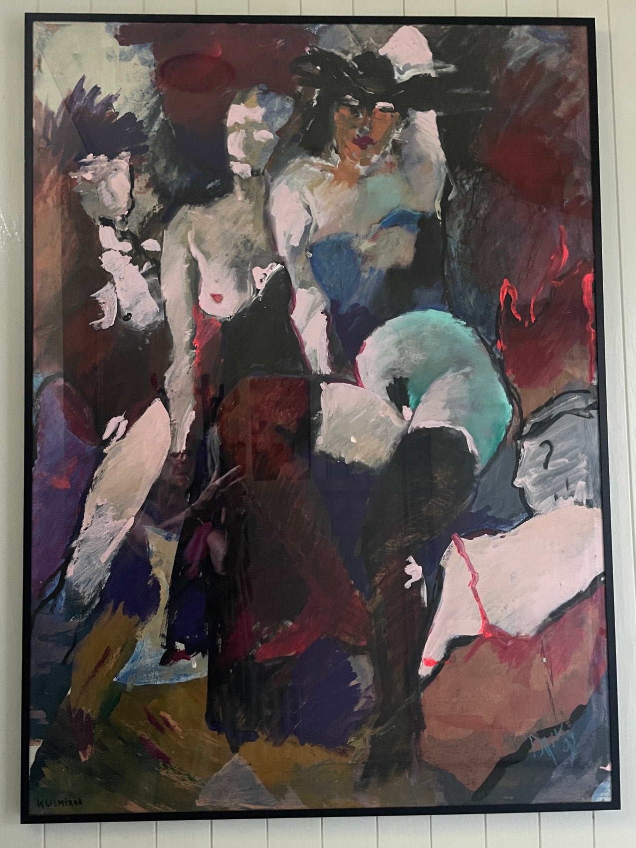 Schilderij van Igor Kusmirak.Acrylverf,  Gesigneerd, Antiek en Kunst, Ophalen