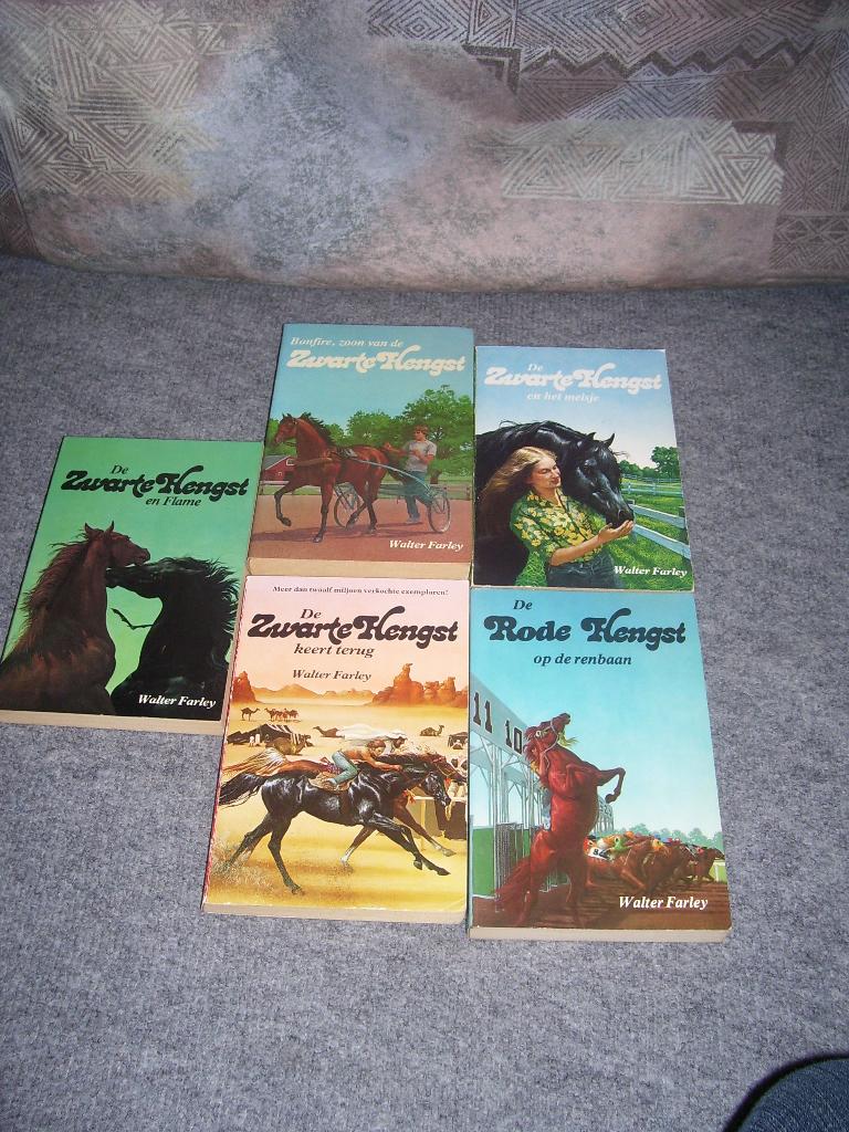 te koop 4 x Zwarte Hengst en 1 x Rode Hengst boekjes, Ophalen of Verzenden, Gelezen, Walter Farley, Fictie
