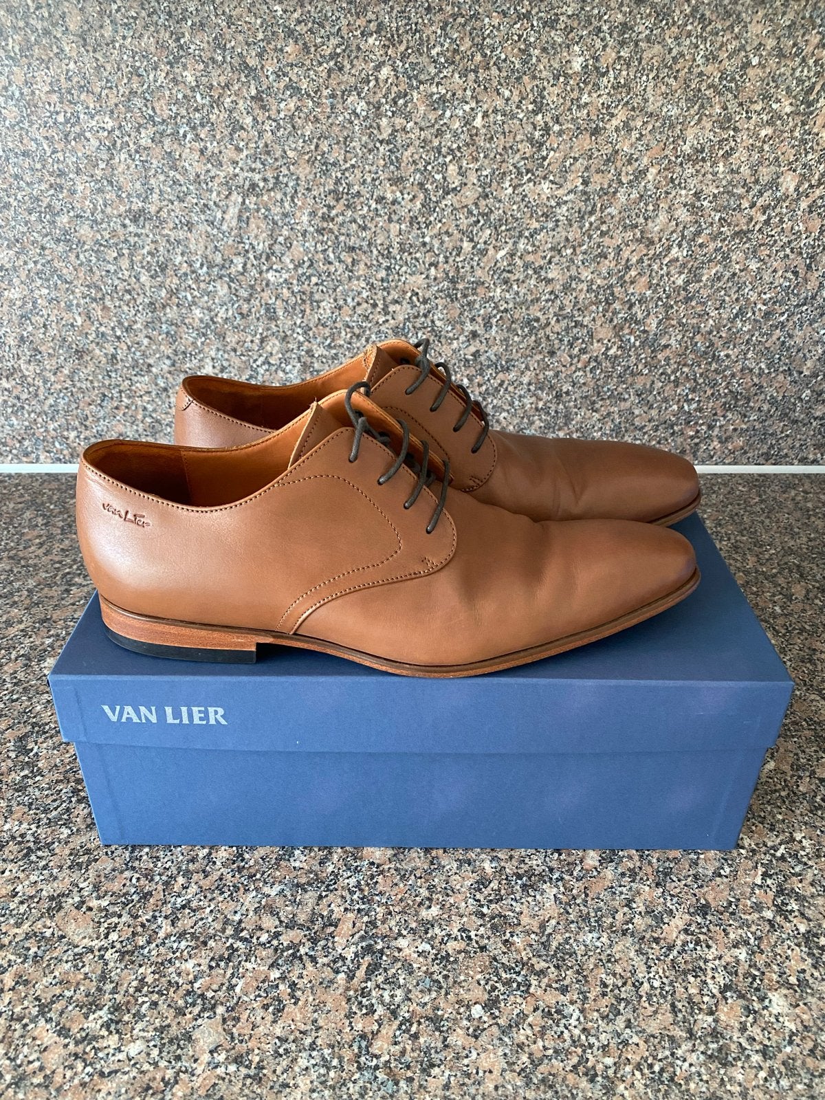Van Lier lederen veterschoenen - Maat 43, Kleding | Heren, Schoenen, Ophalen of Verzenden, Zo goed als nieuw, Veterschoenen