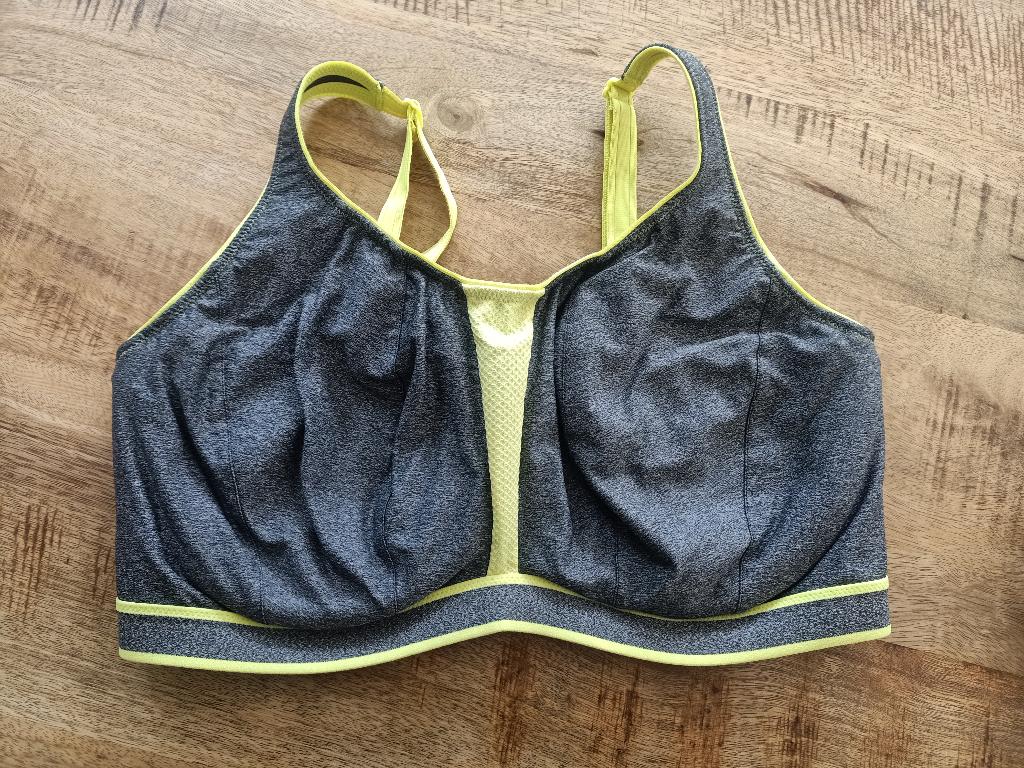 Prima donna sport bh 90 G ZGAN grijs geel 90G, Prima Donna, Ophalen of Verzenden, Grijs, BH