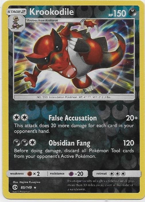 Sun & Moon,  Krookodile [reverse] 85/149, Verzenden, Nieuw, Losse kaart
