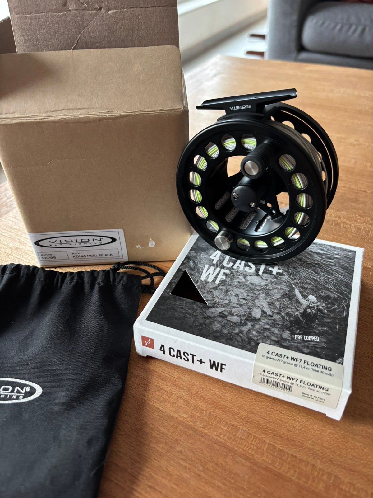 Vision Koma Reel 7/8 met Guideline lijn., Ophalen of Verzenden, Nieuw, Molen