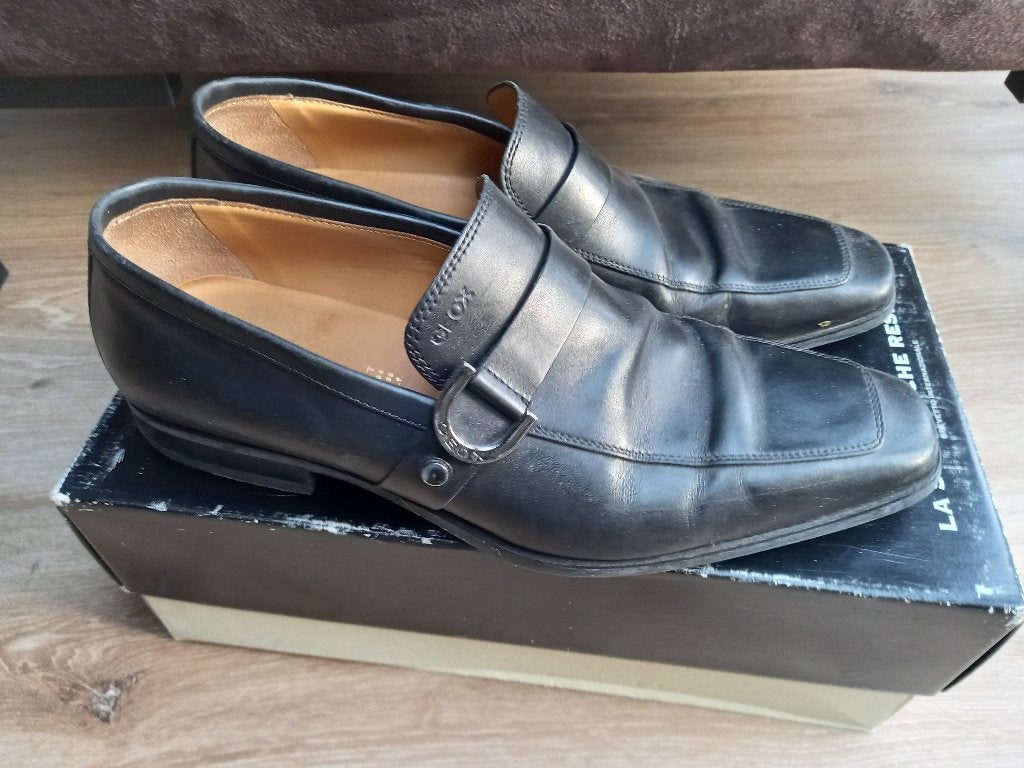 Herenschoenen van Geox maat 43,5, Ophalen of Verzenden, Gedragen, Zwart, Overige typen