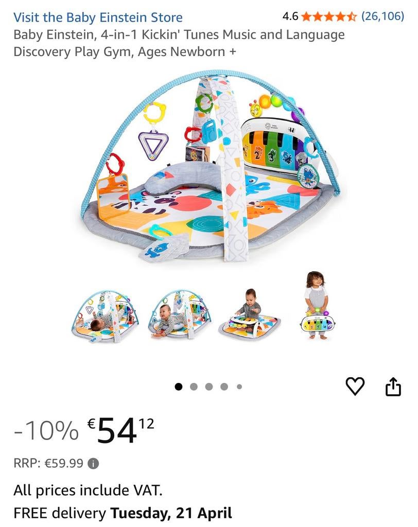 Baby play gym mat (Bonus Water mat for tummy time), Kinderen en Baby's, Ophalen, Gebruikt