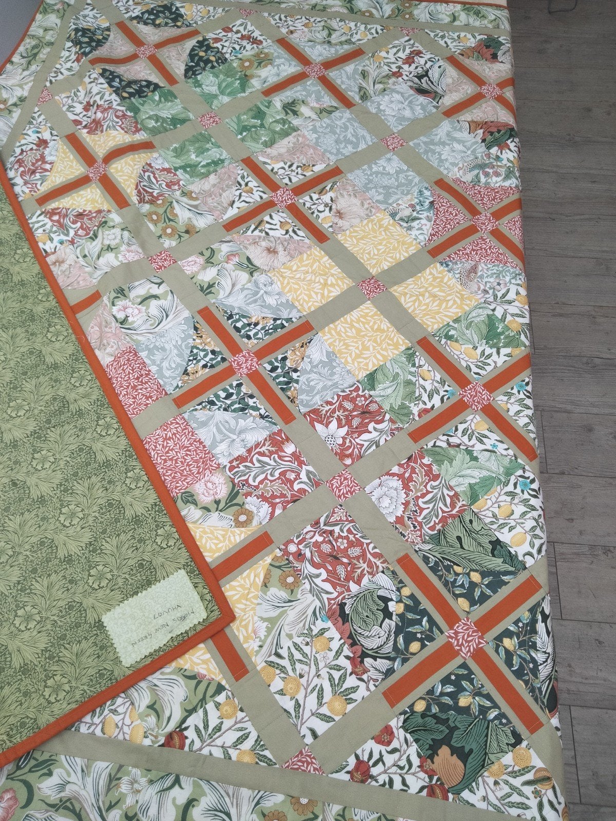 Quilt 'New Green' William Morris - 160x130 cm, Groen, Nieuw, Ophalen of Verzenden, Klassiek