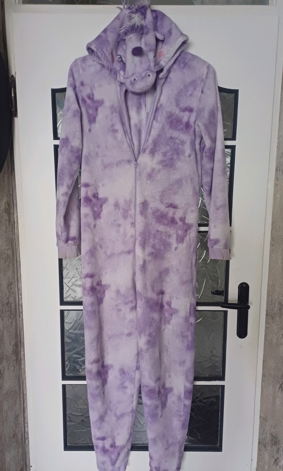 Unicorn onesie paars/wit, maat 176, Ophalen of Verzenden, Gebruikt, Meisje, Overige typen