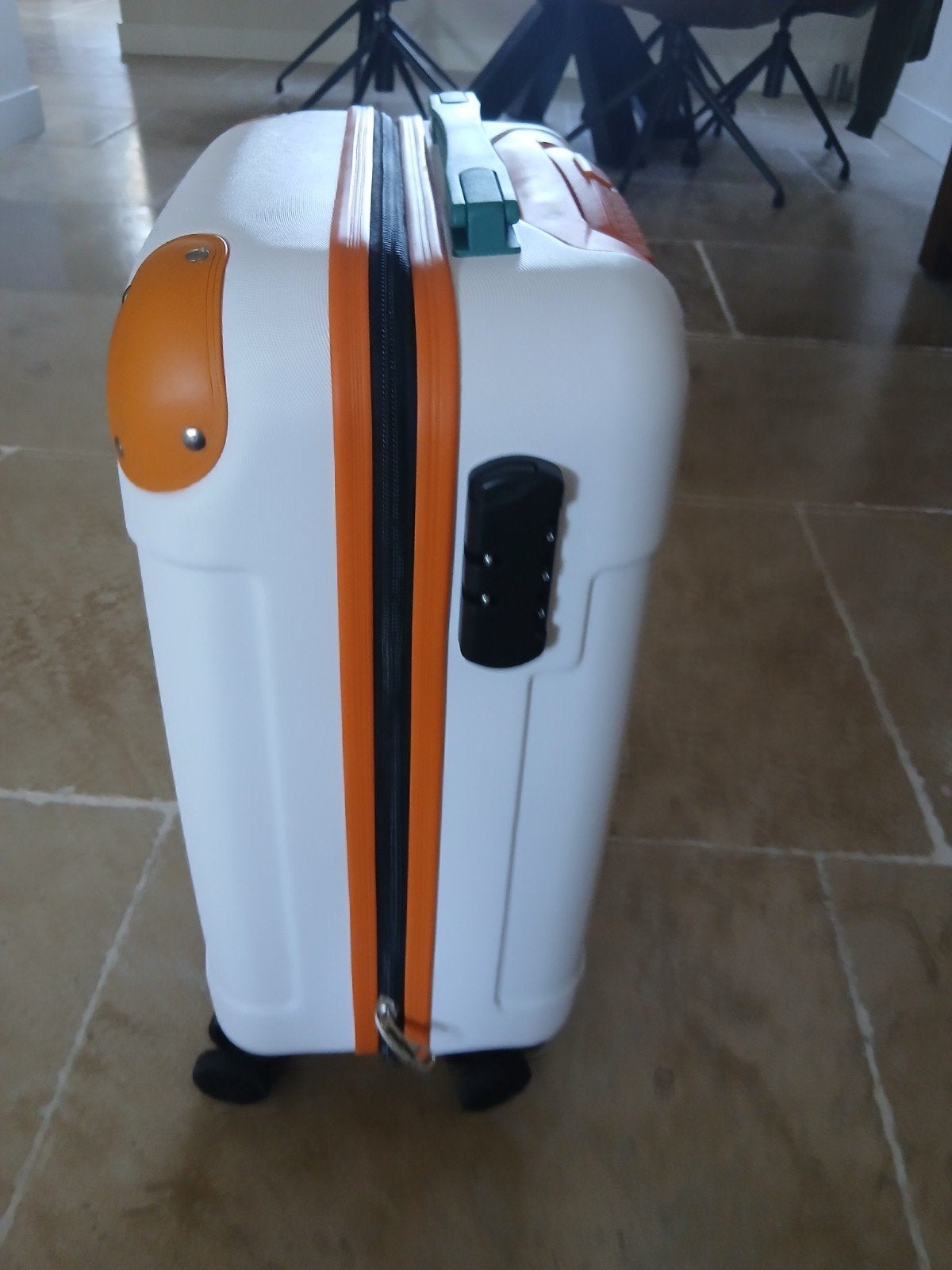 Trolley Postcode Loterij - Handige reiskoffer, Uitschuifbare handgreep, 20 tot 30 cm, Wit, Minder dan 40 cm