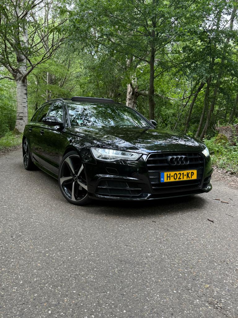 Audi A6 2.0 TDI s Line 2017 face Lift pano, Auto's, Zwart, Stationwagon, Diesel, Particulier
