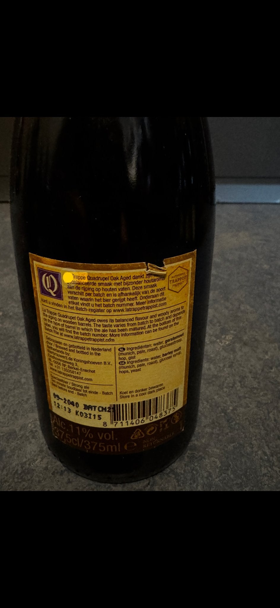 La Trappe Trappist Oak Aged Batch 21, Ophalen of Verzenden, Nieuw, Overige typen