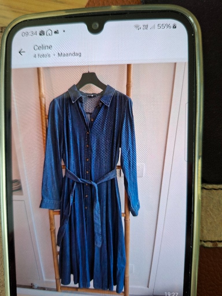 Nieuwe jeansjurk Terre Bleue, Maat 38/40 (M), Nieuw, Ophalen of Verzenden, Onder de knie
