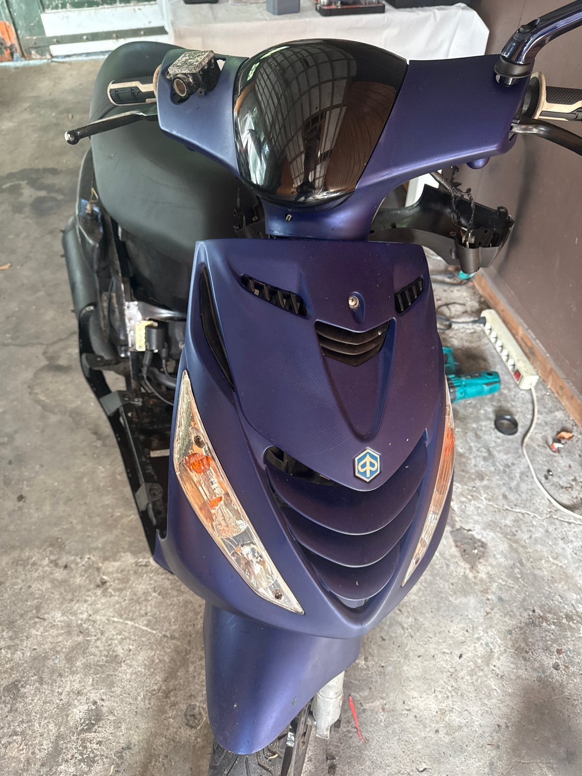 Kappenset Piaggio Zip - Mat Paars/blauw, Ophalen of Verzenden, Gebruikt, Kap, Piaggio