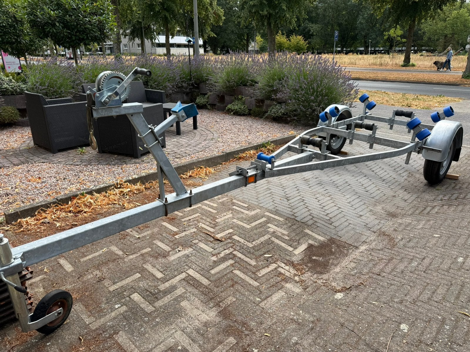 Ongeremde boottrailer 650 kg te koop, Ophalen, Minder dan 1500 kg, Minder dan 6 meter, Zo goed als nieuw