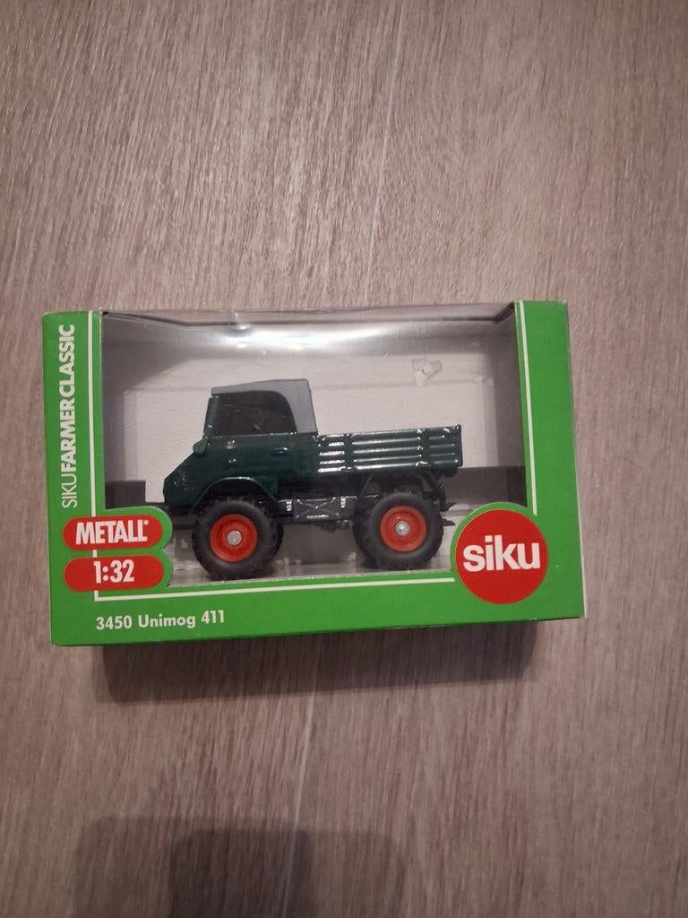 Siku Unimog 411 #3450 1:32. Nooit uit doos geweest., Ophalen of Verzenden, Tractor of Landbouw, SIKU