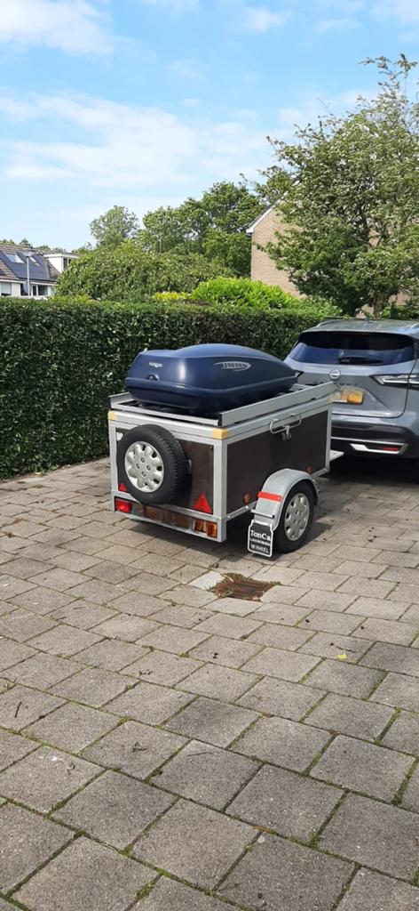 Bagagewagen met Imperiaal en Dakkoffer - 150x100x63cm, Ophalen