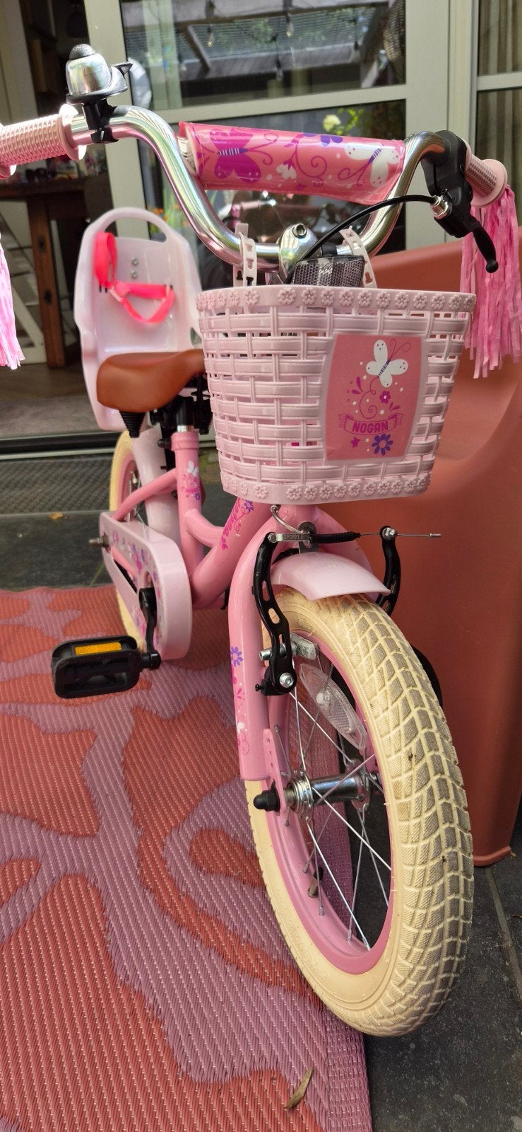 Nogan Butterfly Kinderfiets - Meisjesfiets 14 inch, Ophalen, Gebruikt, Minder dan 16 inch, Nogan