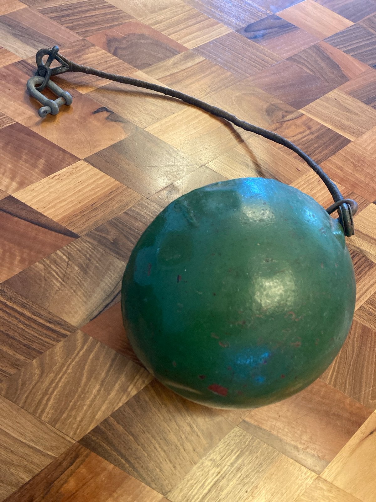 Oude Groene Visserij Ton met Haak - Vintage Decoratie, Antiek en Kunst, Ophalen