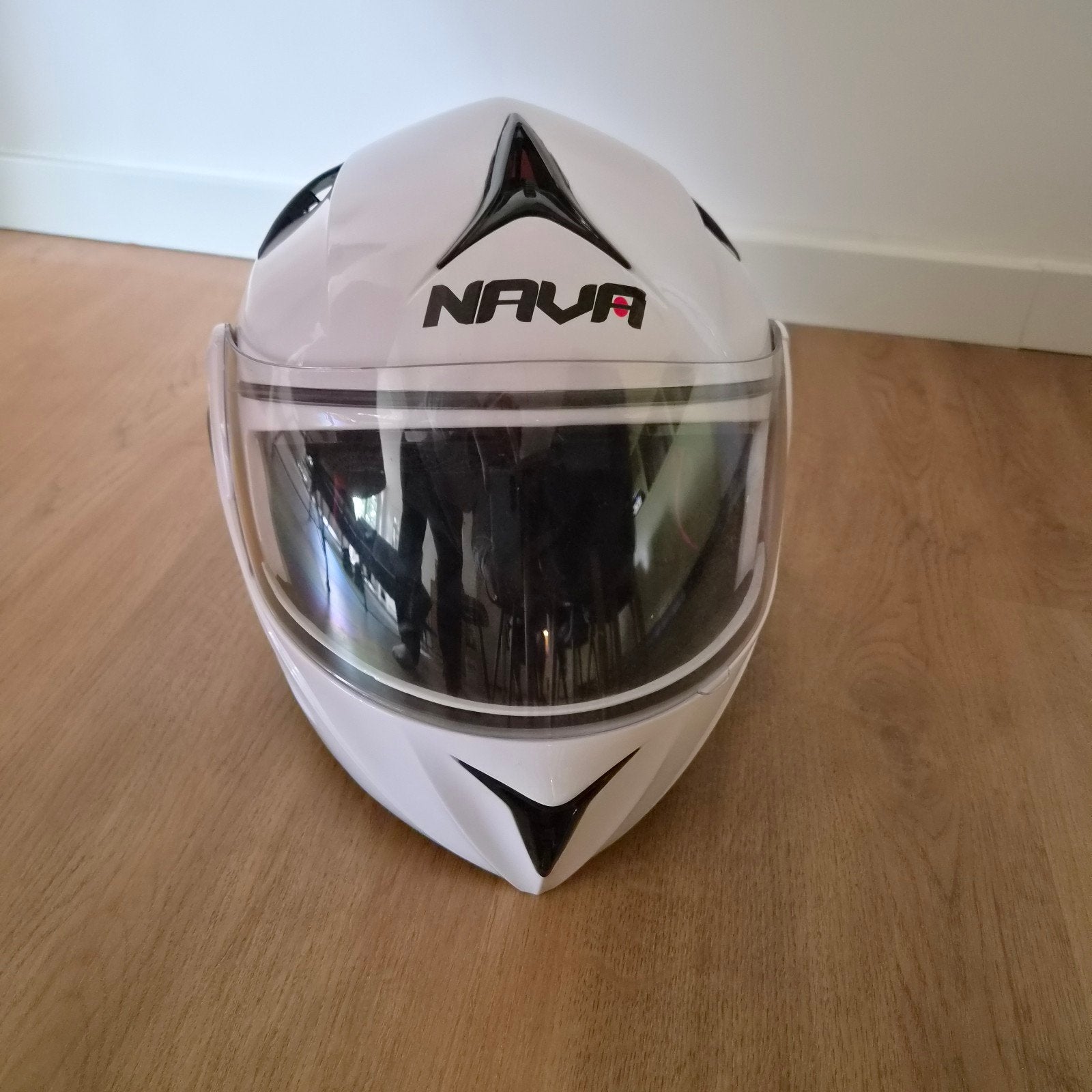 Witte Nava motorhelm - Maat XS, Ophalen of Verzenden, Tweedehands, Kinderen, Handschoenen